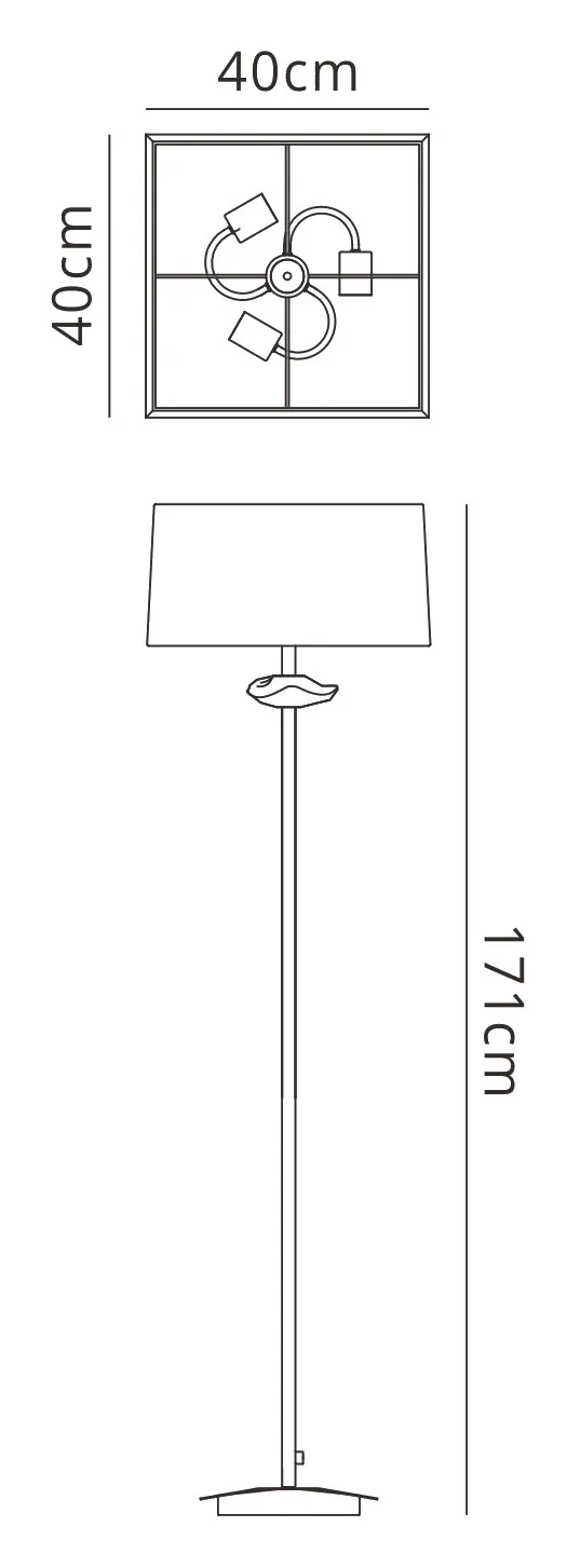 Akira Floor Lamps Mantra Shaded Floor Lamps